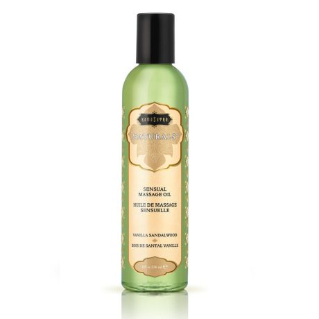 ÓLEO DE MASSAGEM NATURALS AROMA BAUNILHA E SÂNDALO 236ML | KAMASUTRA