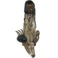 BRAVE MAN MANGA DE PÉNIS COM ESTIMULADOR ANAL E DE CLITÓRIS DUPLA BALA PRETO 16.5 CM
