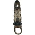 BRAVE MAN MANGA DE PÉNIS COM ESTIMULADOR ANAL E DE CLITÓRIS DUPLA BALA PRETO 16.5 CM
