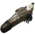 BRAVE MAN MANGA DE PÉNIS COM ESTIMULADOR ANAL E DE CLITÓRIS DUPLA BALA PRETO 16.5 CM