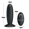 PLUG ANAL VIBRADOR COM CONTROLE REMOTO PRETO 11X3.3CM