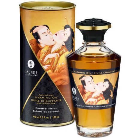 ÓLEO DE AQUECIMENTO AFRODISÍACO SABOR BEIJOS DE CARAMELO 100ML | SHUNGA