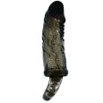 BAILE SILICONE PENIS SLEEVE WITH BALL STRAPS BLACK 13.5 CM
