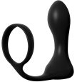 ASS-GASM PRO RECARREGÁVEL COM ANEL PENIANO ELITE PRETO 9.4X4.1CM | ANAL FANTASY