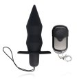 PLUG ANAL VIBRADOR COM CONTROLE REMOTO PRETO 11.5X3CM