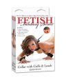 COLEIRA COM PUNHOS E GUIA PRETA | FETISH FANTASY SERIES