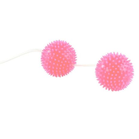 BOLAS ROSA COM "ESPINHOS" PARA UM PRAZER PROFUNDO 3.6CM