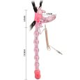STRAP-ON COM VIBRADOR ANAL E VAGINAL BUTTERFLY ROSA | BAILE