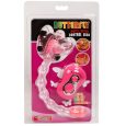 STRAP-ON COM VIBRADOR ANAL E VAGINAL BUTTERFLY ROSA | BAILE