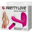 BAILE – BRAVE MAN FUNDA PENE ANAL Y CLITORIS VIBRADOR 16.5 CM NATURAL