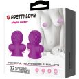 PRETTY LOVE BOMBAS PARA MAMILOS 12 MODOS VIBRAÇÃO ROXO