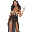 LEG AVENUE – BODYSTOCKING CON ABERTURA Y BRILLANTES T.U