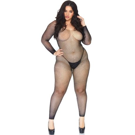 BODYSTOCKING CRYSTALIZED PRETO XL/XXL