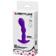 PRETTY LOVE – MASAJEADOR ANAL 12 MODOS VIBRACIÓN LILA