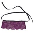 ESPARTILHO E TANGA THING&BLIND PRETO/ROXO S/M