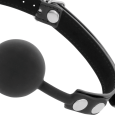 MORDAÇA COM BOLA DE SILICONE PRETA