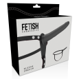 FETISH SUBMISSIVE SILICONE STRAP-ON PRETO 15CM