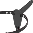 FETISH SUBMISSIVE SILICONE STRAP-ON PRETO 15CM