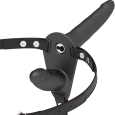 FETISH SUBMISSIVE STRAP-ON DUPLO VIBRATÓRIO PRETO