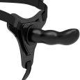 FETISH SUBMISSIVE SILICONE STRAP-ON PRETO 16CM G-SPOT