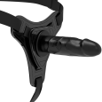 FETISH SUBMISSIVE SILICONE STRAP-ON REALISTA – PRETO 15 CM