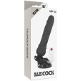 BASECOCK – VIBRADOR REALÍSTICO CONTROL REMOTO NEGRO CON TESTÍCULOS 19.5 CM -O- 4 CM