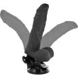 BASECOCK – VIBRADOR REALÍSTICO CONTROL REMOTO NEGRO 20 CM -O- 4 CM