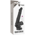 BASECOCK – VIBRADOR REALÍSTICO CONTROL REMOTO NEGRO 21 CM -O- 4 CM