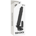 BASECOCK – VIBRADOR REALÍSTICO CONTROL REMOTO NEGRO 18.5 CM -O- 4CM