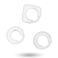 CONJUNTO DE 3 C-RING TRANSPARENTES ADDICTED TOYS