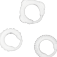CONJUNTO DE 3 C-RING TRANSPARENTES ADDICTED TOYS