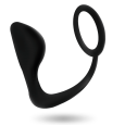 PLUG ANAL COM ANEL PENIANO PRETO 10X3.5CM
