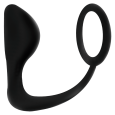 PLUG ANAL COM ANEL PENIANO PRETO 10X3.5CM