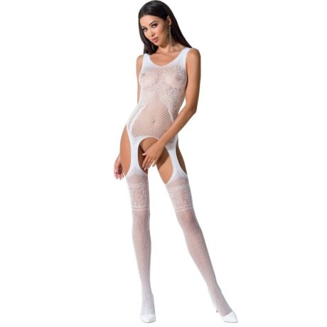 PASSION - WOMAN BS059 BODYSTOCKING BLANCO TALLA ÚNICA