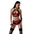 CONJUNTO ESCARELA VERMELHO E PRETO L/XL