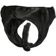 TANGA COM PLUG E DILDO REALISTA 12CM
