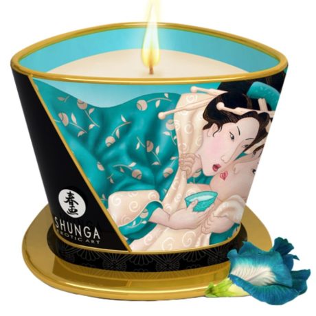 VELA MASSAGEM FLORES DE ILHA AROMA BAUNILHA 170ML | SHUNGA