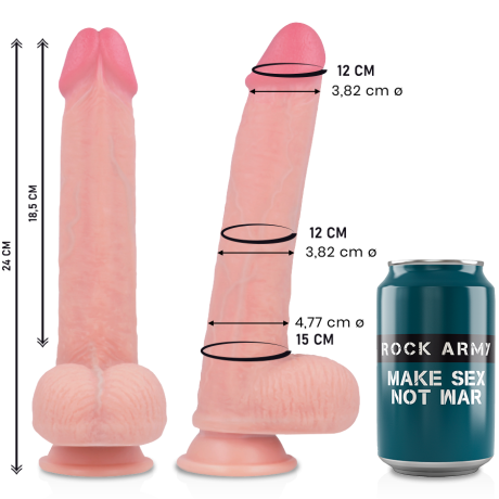 ROCKARMY - CRUSADER DILDO REALISTA DUAL DENSITY 21.5 CM -O- 4.46 CM