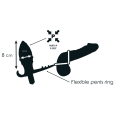 PLUG ANAL VIBRADOR COM ANEL DUPLO PRETO 8X4CM