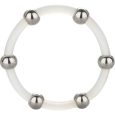 CALEX STEEL ANEL SILICONE COM BEADS XL