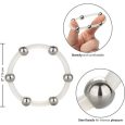 CALEX STEEL ANEL SILICONE COM BEADS XL