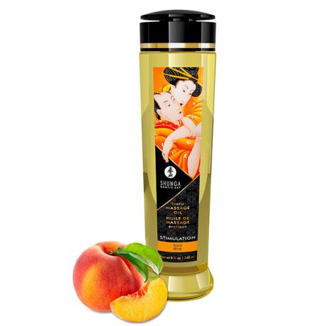 ÓLEO DE MASSAGEM ERÓTICO STIMULATION AROMA PÊSSEGO 240ML | SHUNGA