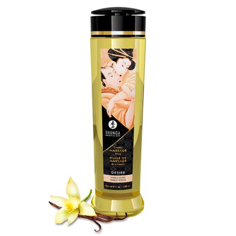 ÓLEO DE MASSAGEM ÉROTICO DESIRE AMORA BAUNILHA 240ML | SHUNGA