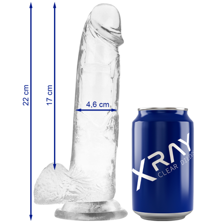 X RAY - CLEAR DILDO REALISTA TRANSPARENTE 15.5 CM -O- 3.5 CM
