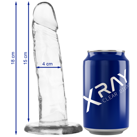 XRAY DILDO TRANSPARENTE 18CM X 4CM
