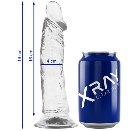XRAY DILDO TRANSPARENTE 19CM X 4CM