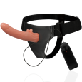HARNESS ATTRACTION HECTOR STRAP-ON VIBRATÓRIO CARNE 20 X 3.5CM