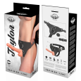 HARNESS ATTRACTION TAYLOR DELUXE STRAP-ON DUPLO CARNE 18 X 4.5CM