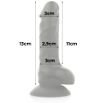 COCK MILLER DENSIDADE DE SILICONE COCKSIL ARTICULÁVEL PRETO 13CM