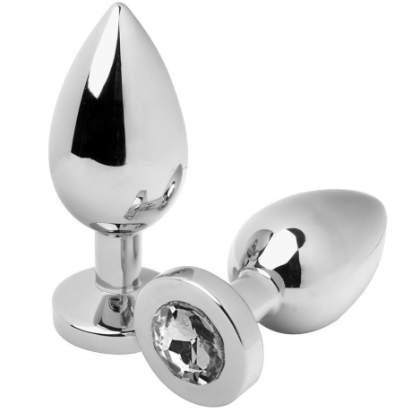 PLUG ANAL DE METAL COM DIAMANTE S 5.7X2.3CM